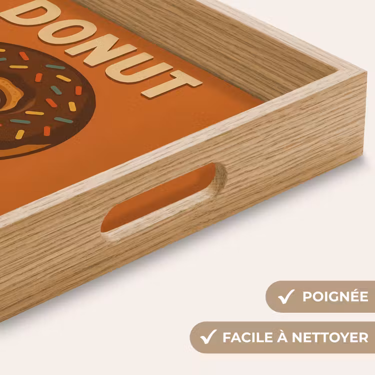 Plateau - Donut - moucheté - coloré - citation — 8