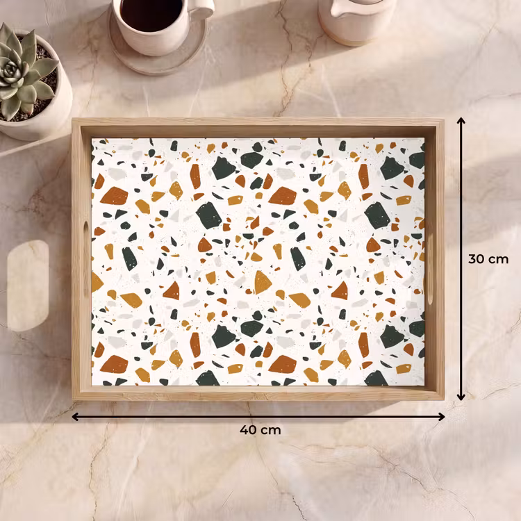 Plateau - Terrazzo - Motif - Blanc - Terra — 7