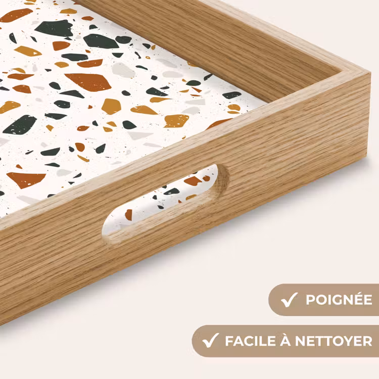 Plateau - Terrazzo - Motif - Blanc - Terra — 8