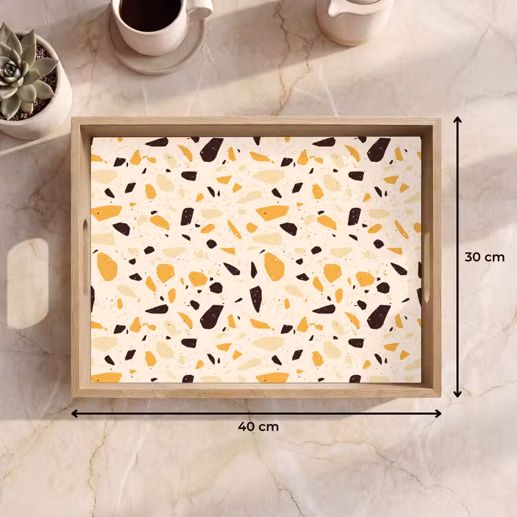 Plateau - Terrazzo - Motif - Jaune - — 7