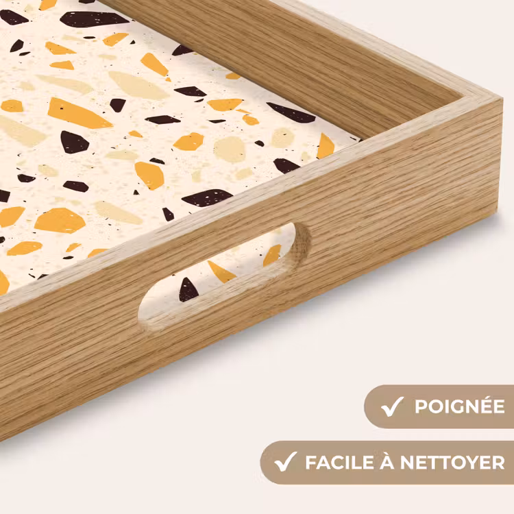 Plateau - Terrazzo - Motif - Jaune - — 8