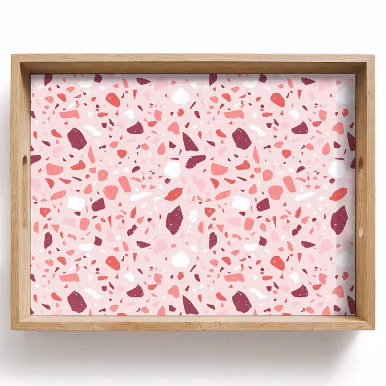 Plateau - Terrazzo - Motif - Rose — 1
