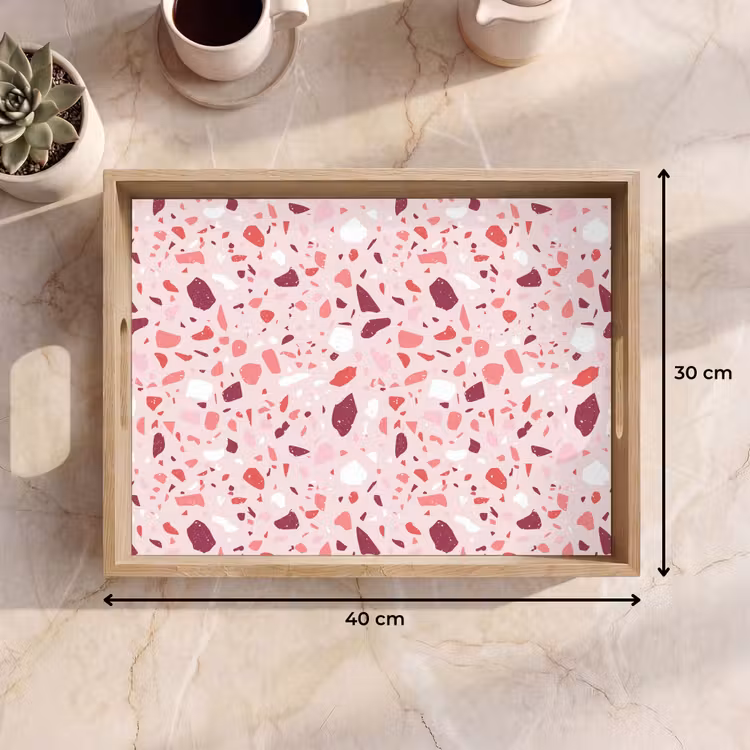 Plateau - Terrazzo - Motif - Rose — 7