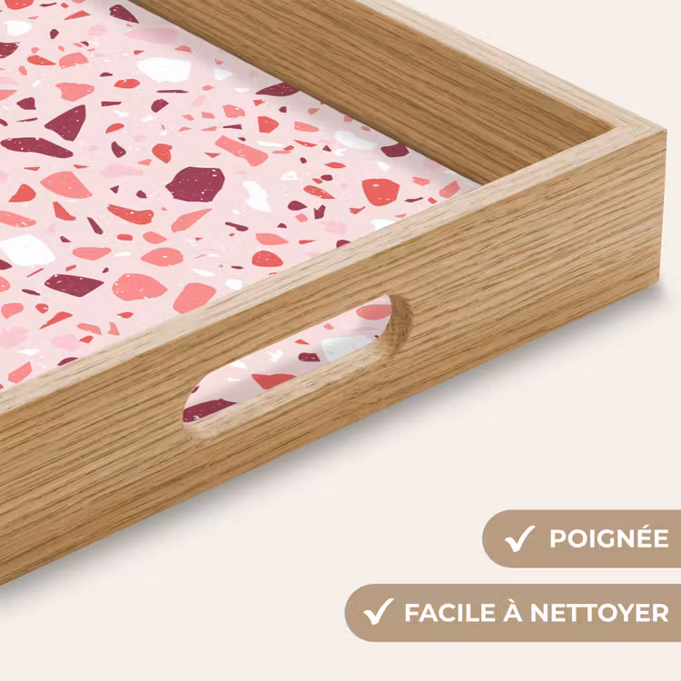 Plateau - Terrazzo - Motif - Rose — 8