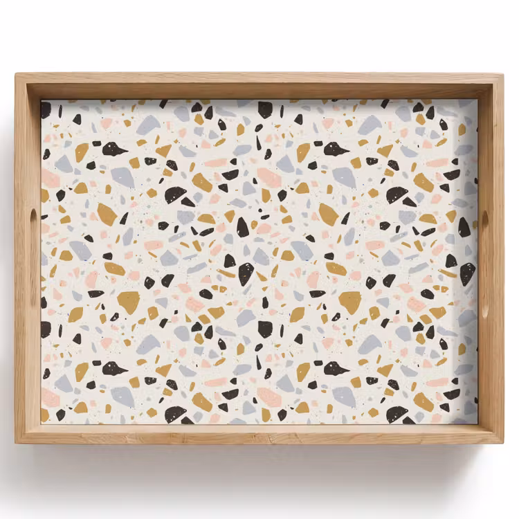 Plateau - Terrazzo - Motif - Neutre - Doux - Multi — 1