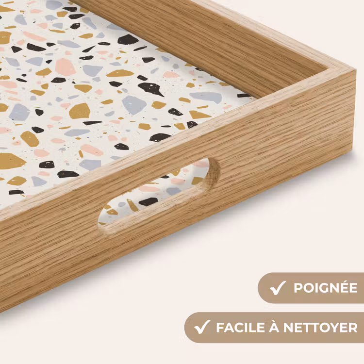 Plateau - Terrazzo - Motif - Neutre - Doux - Multi — 8