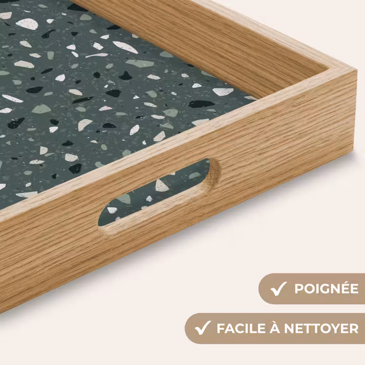 Plateau - Terrazzo - Motif - Coloré - Vert — 8