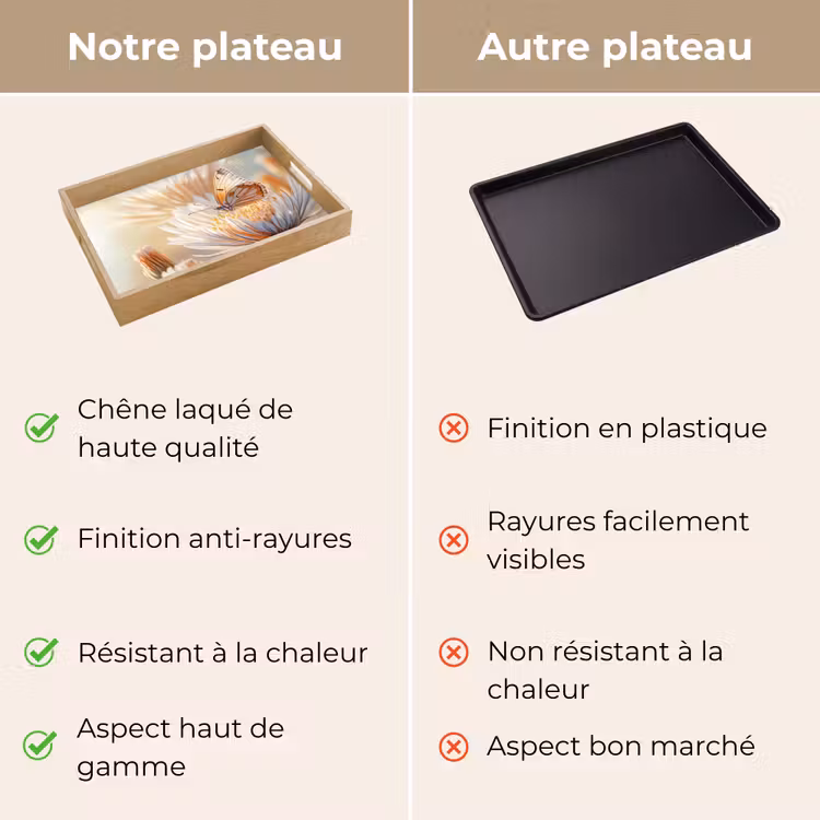 Plateau - Papillon - Fleur - Orange — 9