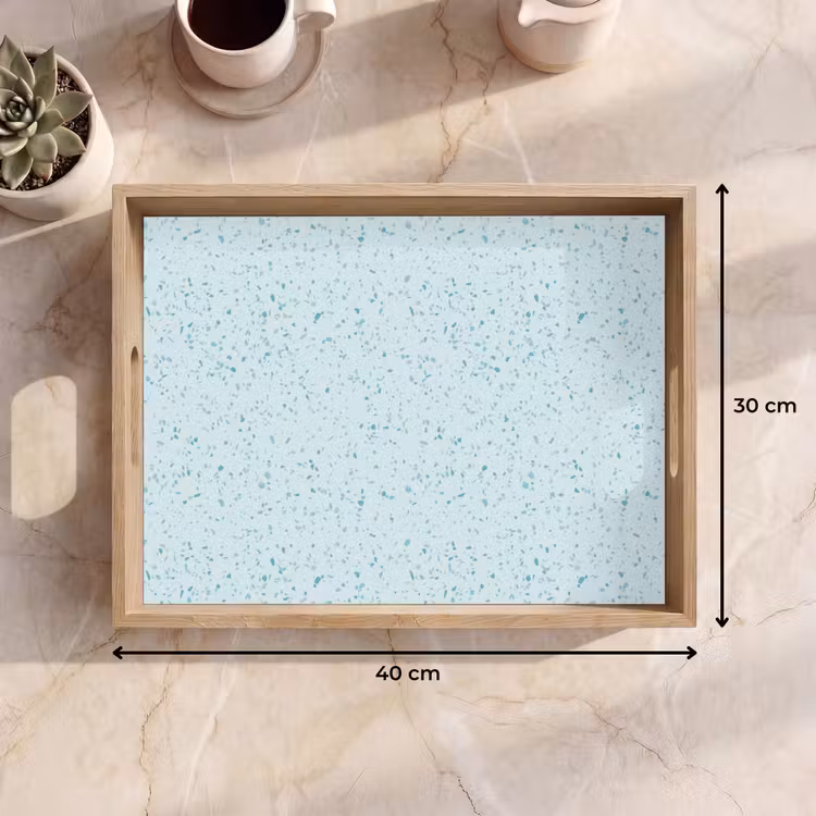 Plateau - Terrazzo - Motif - Coloré - Baby Blue — 7