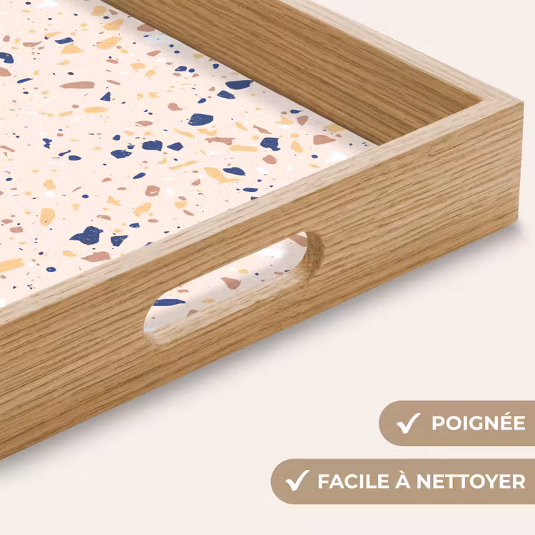 Plateau - Terrazzo - Motif - Coloré - Indigo — 8