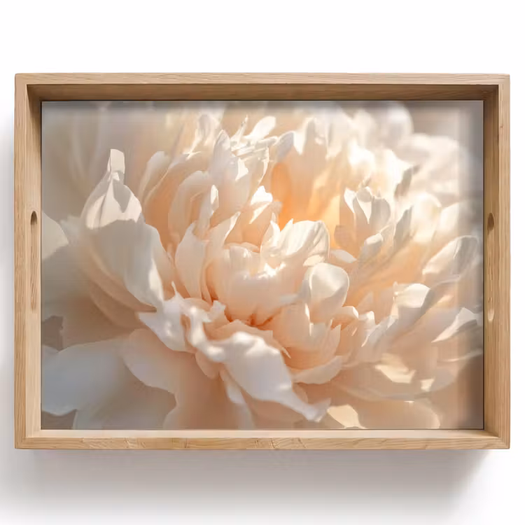 Plateau - Gros plan - Pivoine - Rose clair — 1