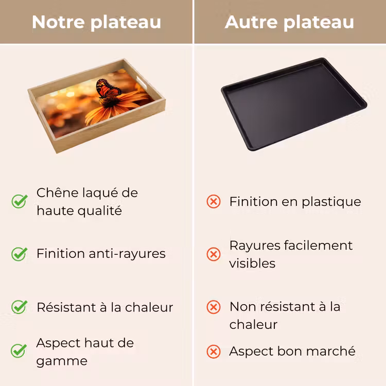 Plateau - Papillon - Fleurs - Orange — 9