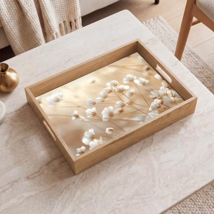Plateau - Sauvage - Fleurs - Blanc — 2