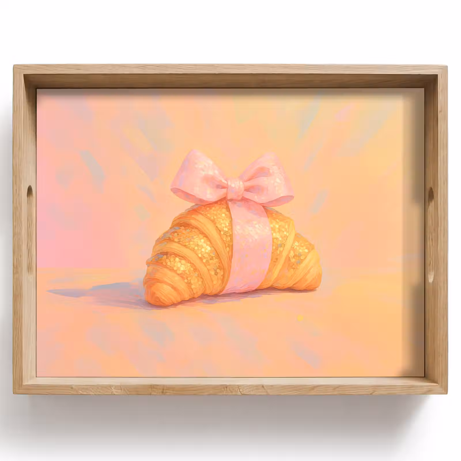 Plateau - Croissant - Nœud papillon - Rose — 1