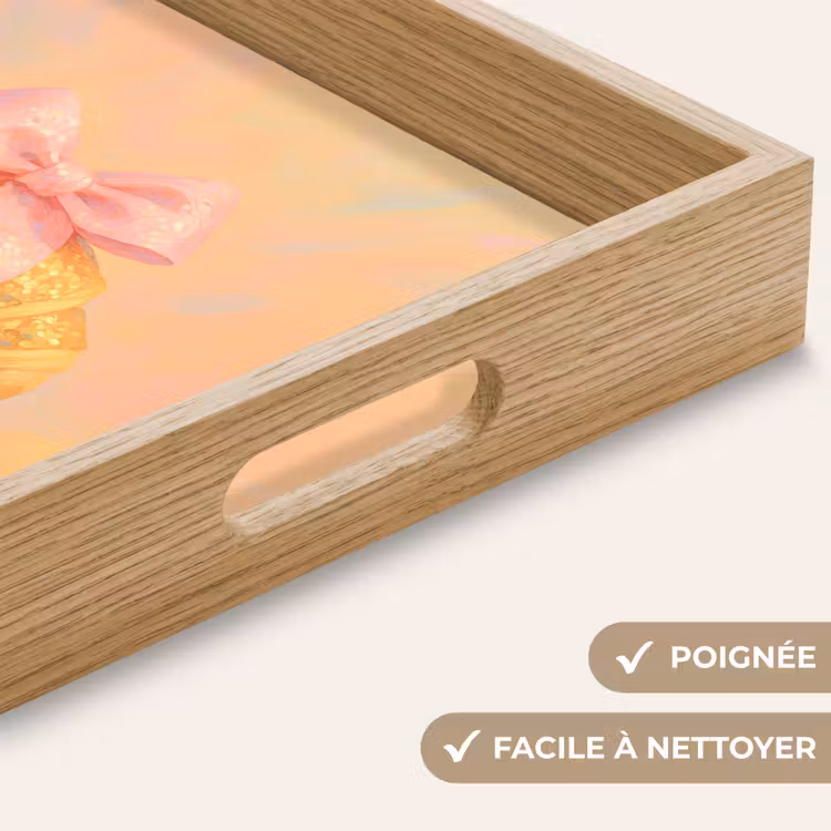 Plateau - Croissant - Nœud papillon - Rose — 8