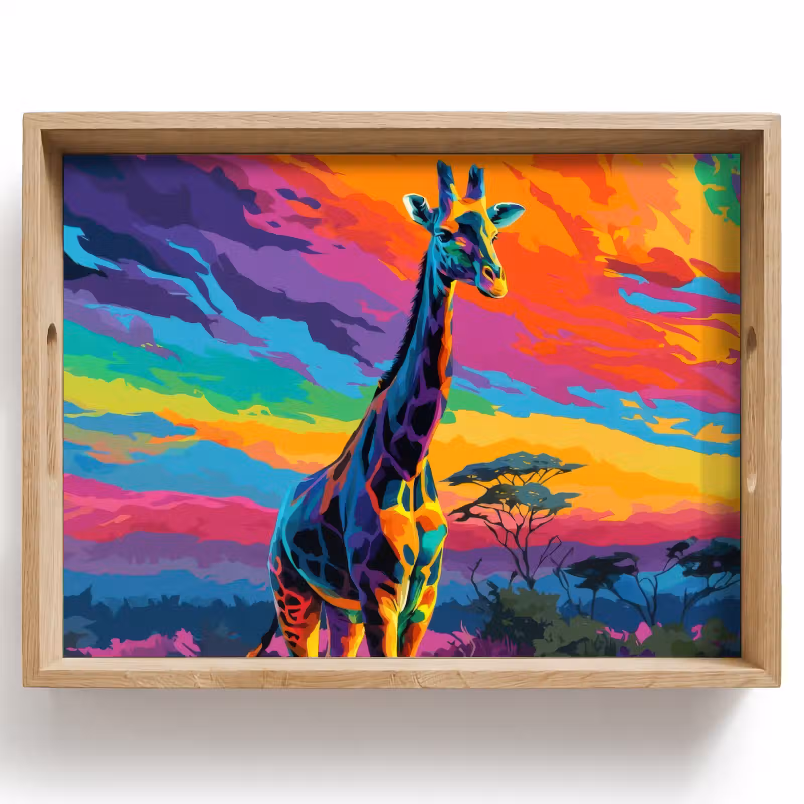 Plateau - Girafe - Savane - Air - Coloré — 1