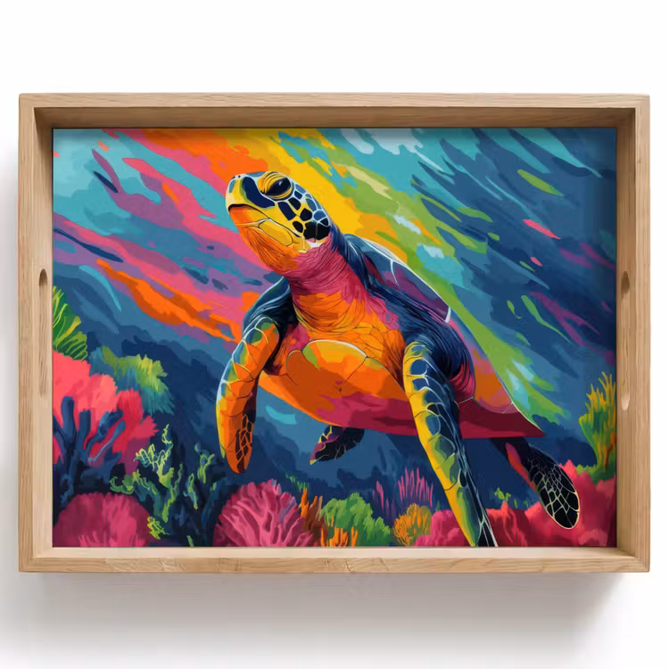 Plateau - Corail - Tortue - Abstrait - Eau — 1
