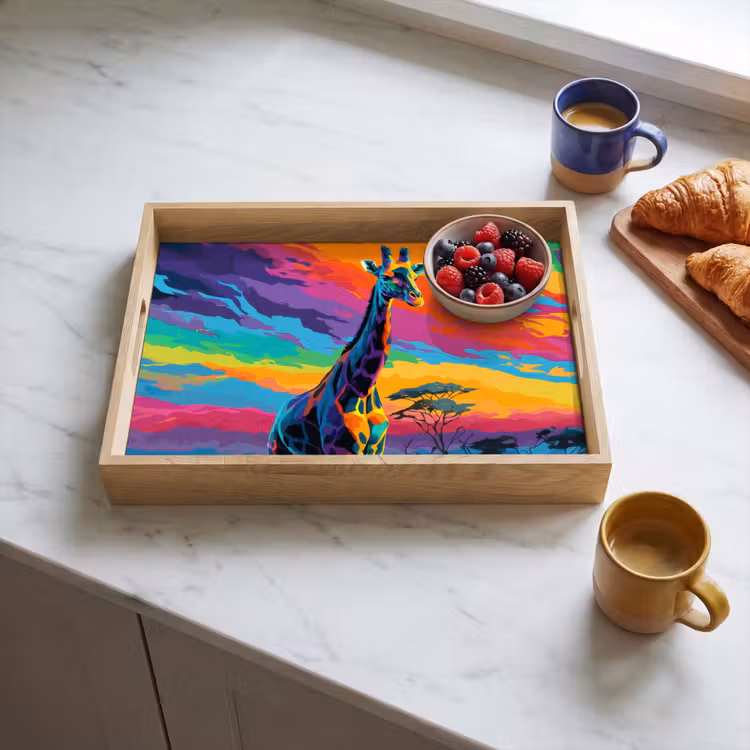 Plateau - Girafe - Savane - Air - Coloré — 3