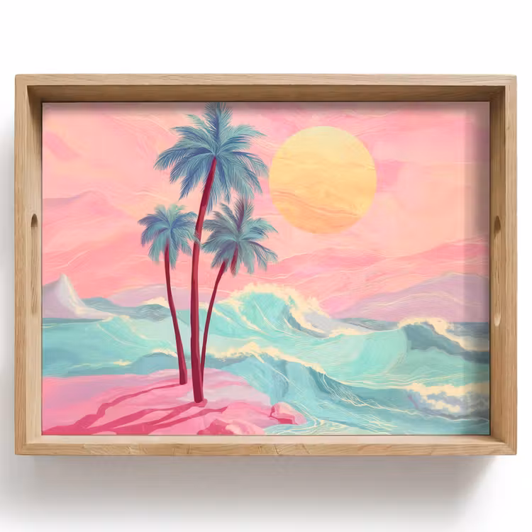 Plateau - Palmiers - Vagues - Mer — 1