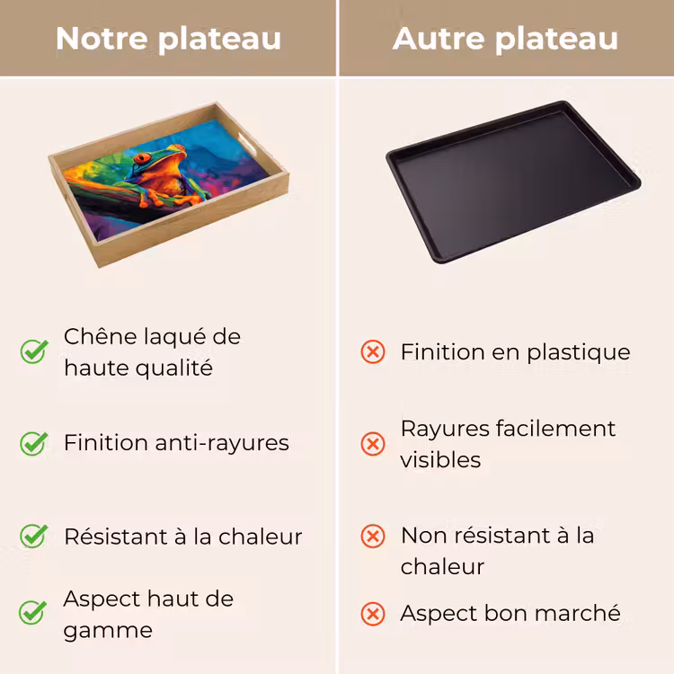 Plateau - Grenouille - Couleurs vives - Branche - Arc-en-ciel — 9