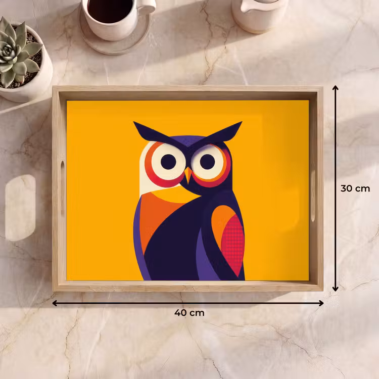 Plateau - Hibou - Graphique - Coloré - Yeux — 7