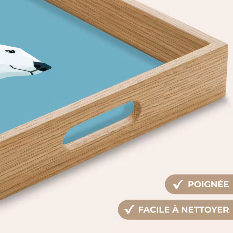Plateau - Ours polaire - Bleu clair - Minimaliste — 8