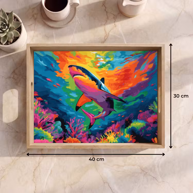 Plateau - Requin - Récif corallien - Abstrait - Coloré — 7