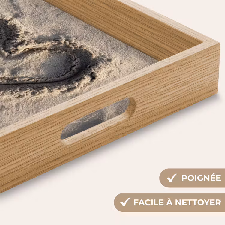 Plateau - Forme de coeur - Signé - Beige - Sand — 8