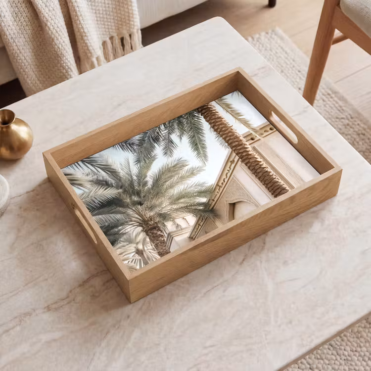 Plateau - Bâtiment - Palmiers - Beige - Soleil — 2