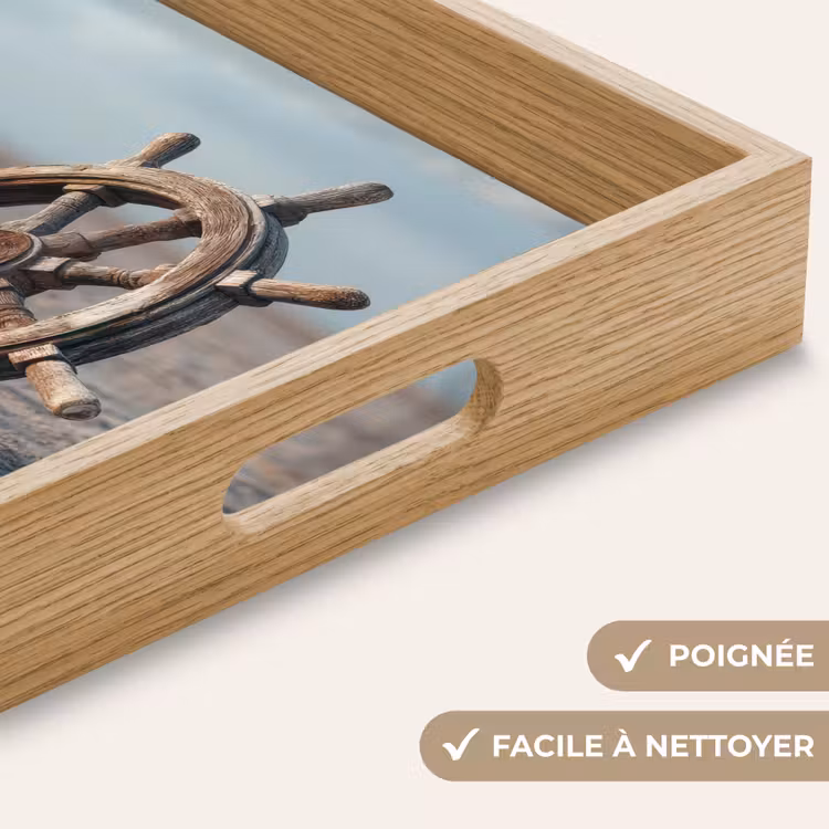 Plateau - Guidon de bateau - Bois - Marron - Sable — 8