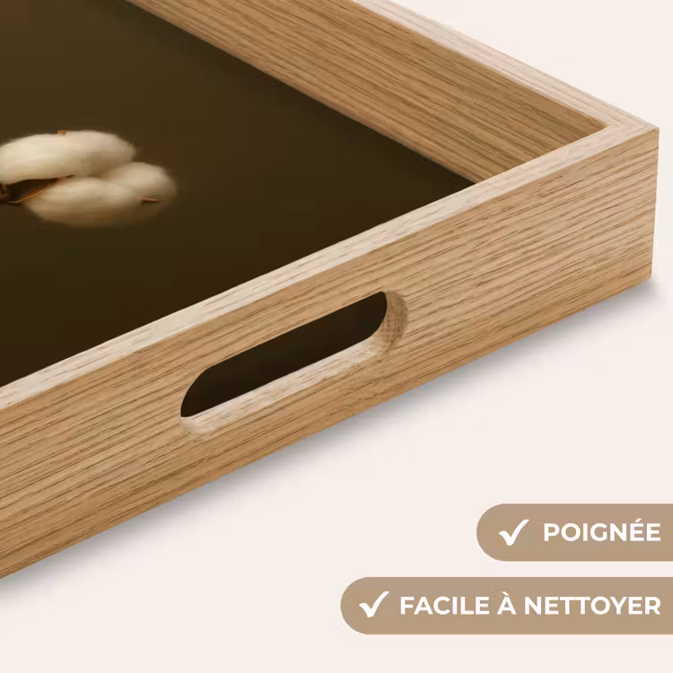 Plateau - Branches - Coton - Blanc - Sphères — 8