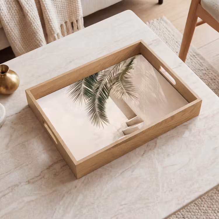 Plateau - Palmier - Abat-jour - Escalier - Beige — 2