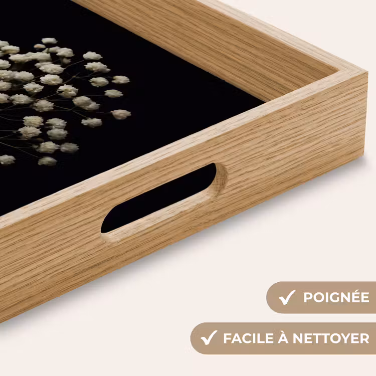 Plateau - Plasterwort - Fleurs - Blanc - Minimaliste — 8