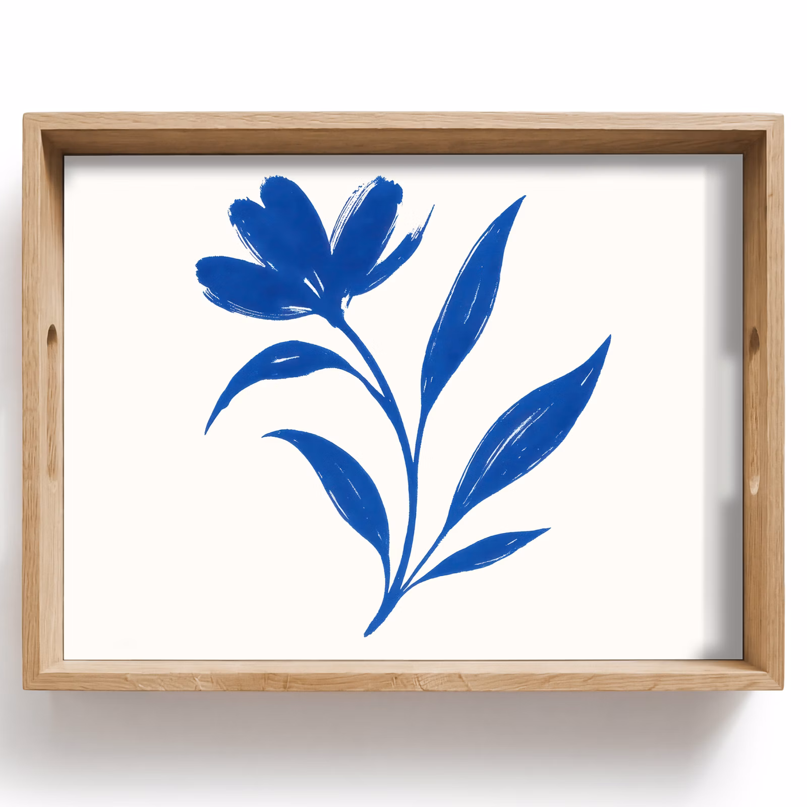 Plateau - Fleur - Pétales - Minimaliste - Bleu — 1