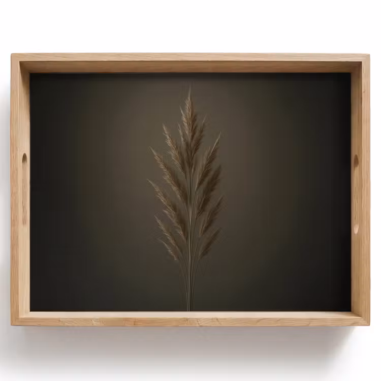 Plateau - Branche - Herbe à prune - Marron foncé — 1