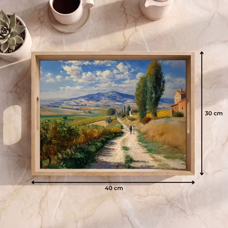 Plateau - Personnes - Marche - Sentier de sable - Champs — 7