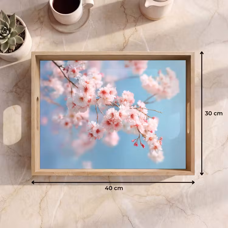 Plateau - Branches - Fleurs - Rose — 7