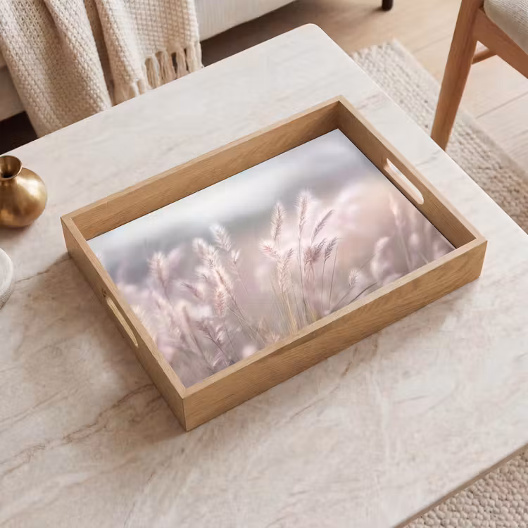 Plateau - Panaches d'herbe - Vent - Beige - Brumeux — 2
