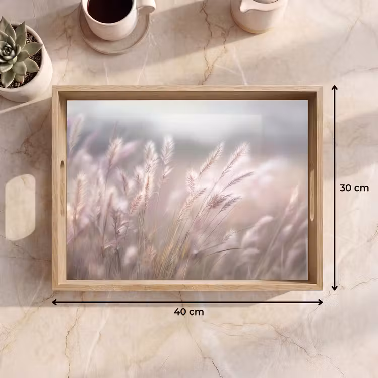 Plateau - Panaches d'herbe - Vent - Beige - Brumeux — 7
