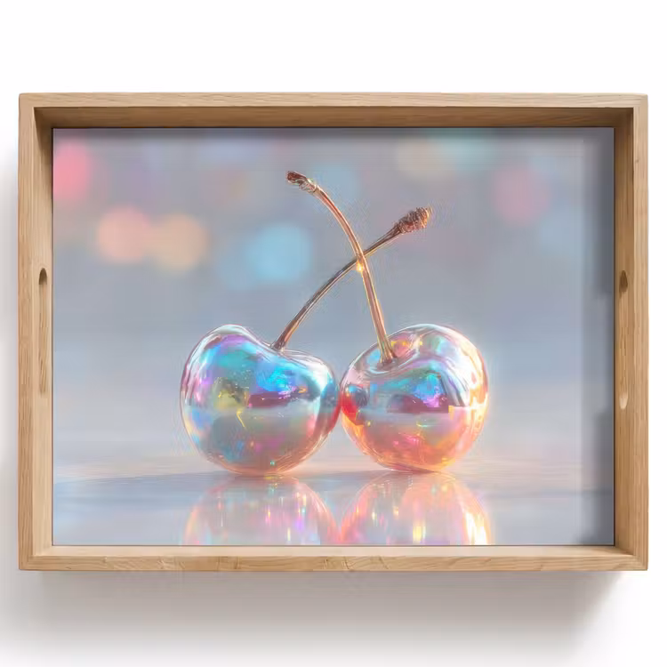 Plateau - Cerise - Brillant - Couleur arc-en-ciel — 1