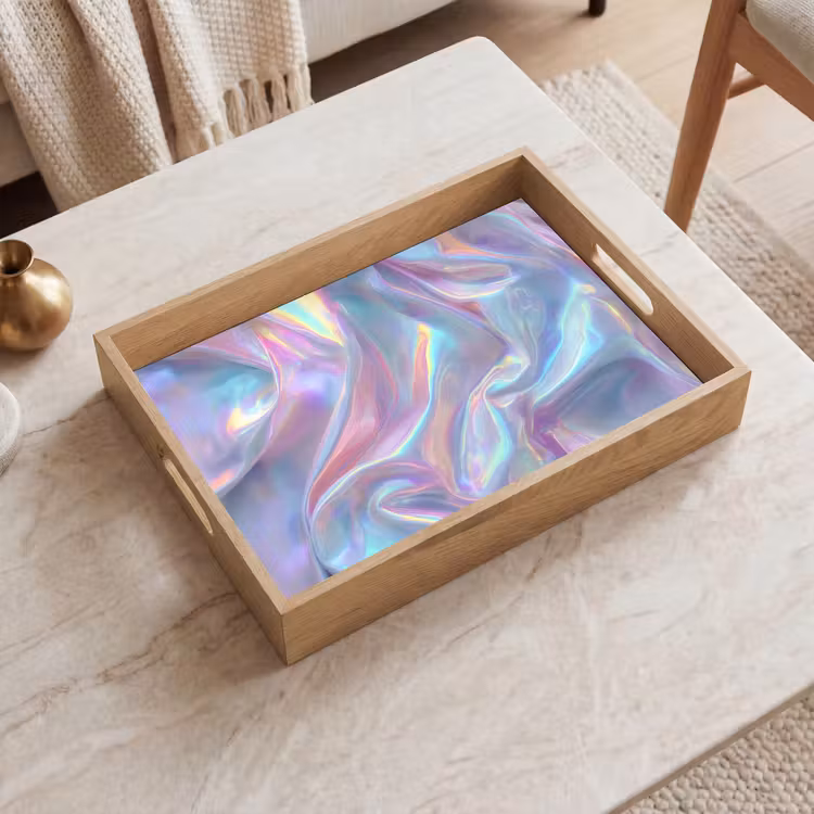 Plateau - Ondulé - Teintes pastel - Brillant - Tissu — 2