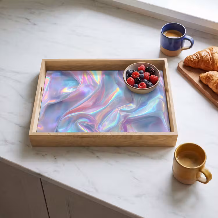 Plateau - Ondulé - Teintes pastel - Brillant - Tissu — 3