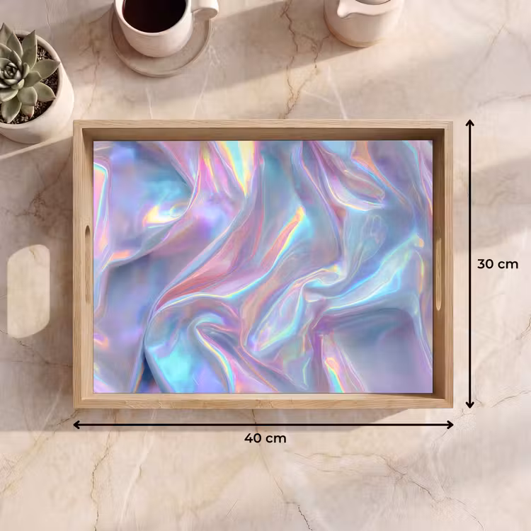 Plateau - Ondulé - Teintes pastel - Brillant - Tissu — 7