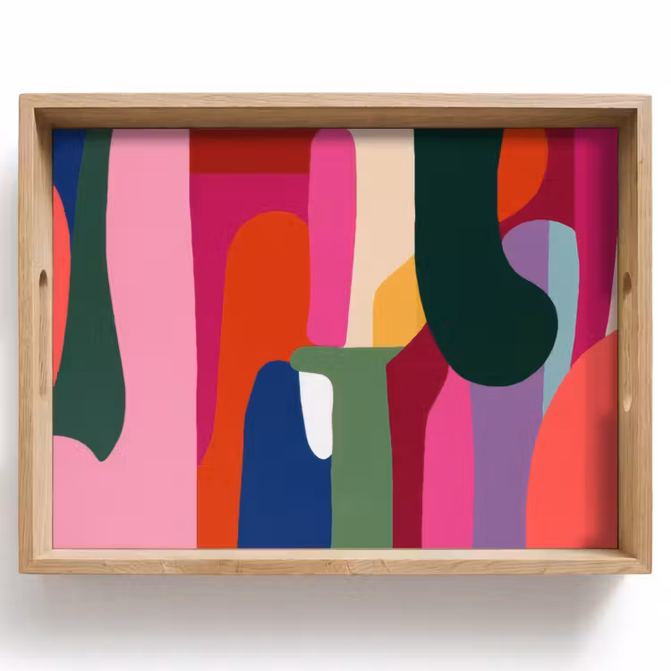 Plateau - Boîtes de couleurs - Droites - Rondes - Abstraites — 1