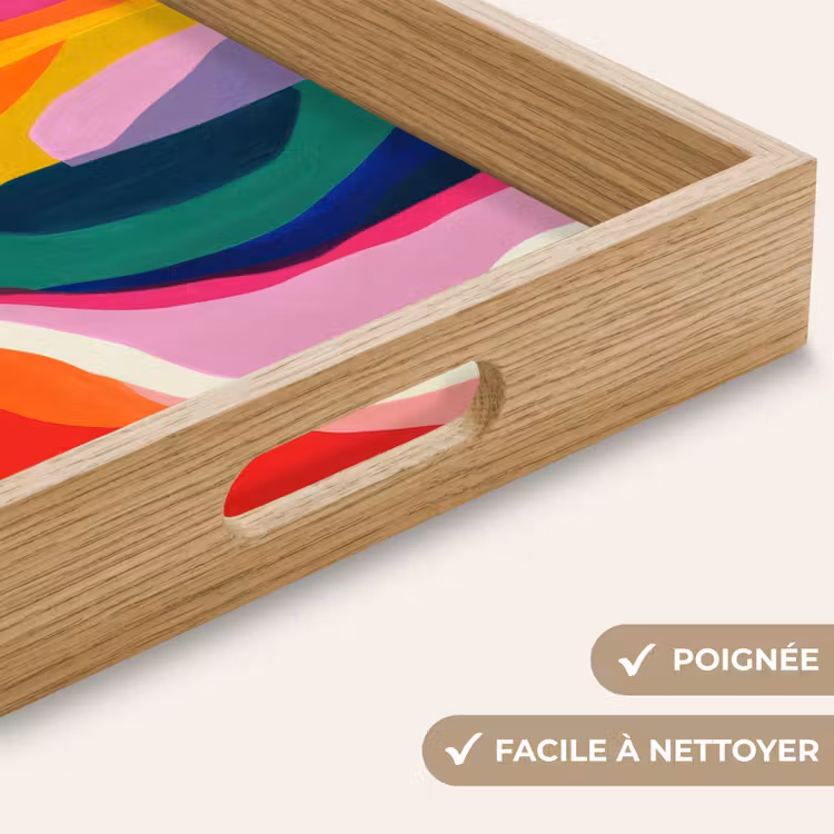 Plateau - Formes - Ondulé - Abstrait - Rose vif — 8