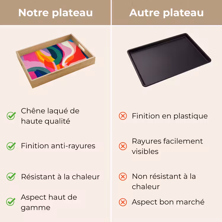 Plateau - Formes - Ondulé - Abstrait - Rose vif — 9
