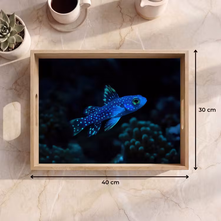 Plateau - Poisson - Points - Corail - Bleu — 7