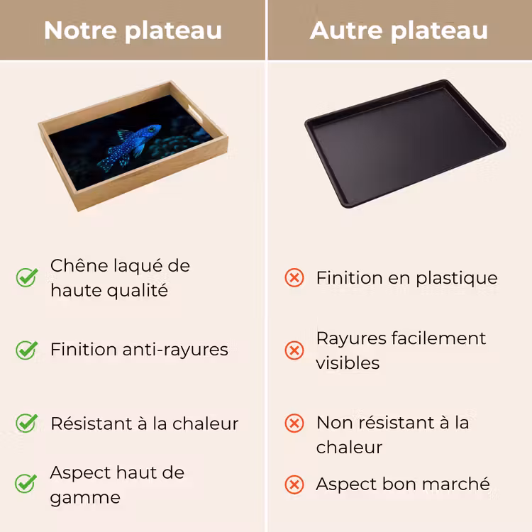 Plateau - Poisson - Points - Corail - Bleu — 9