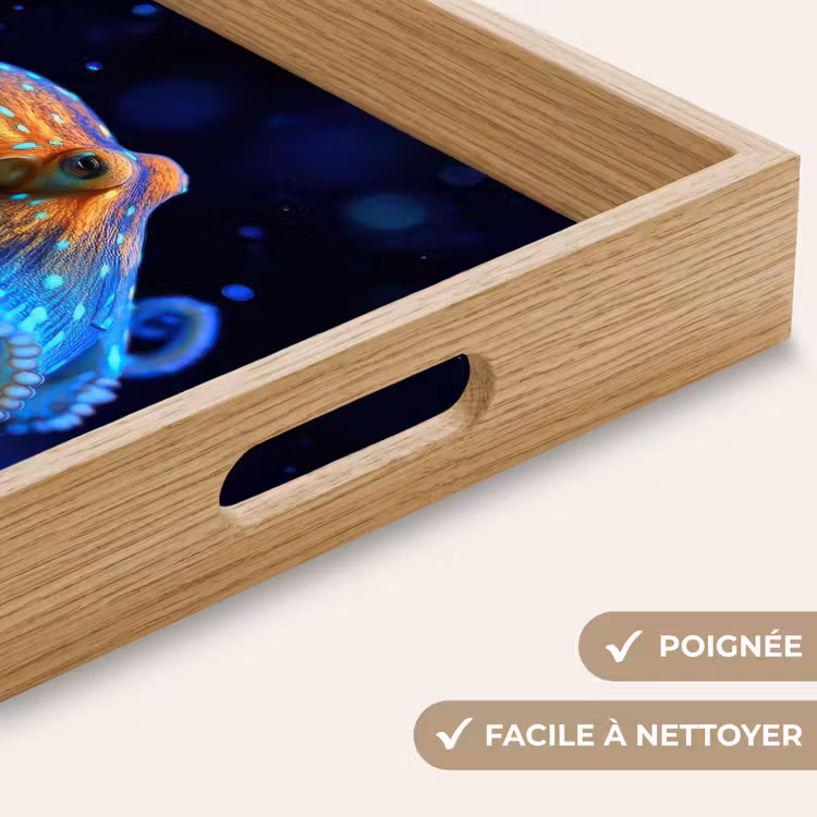 Plateau - Pieuvre - Points - Bleu - Mer — 8