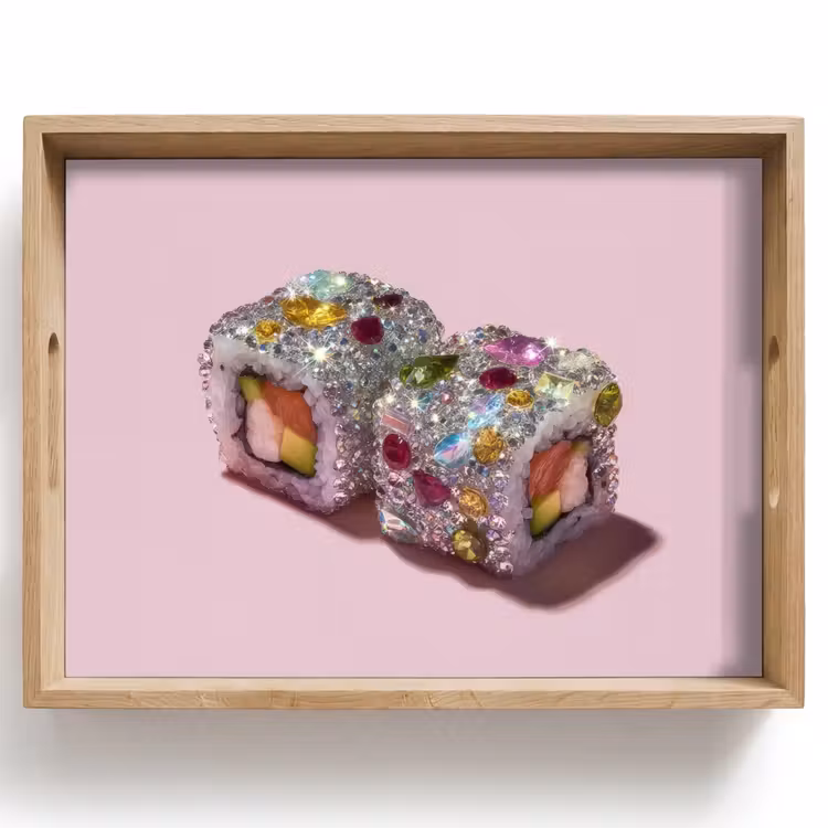 Plateau - Sushi - Rouleaux - Pierres - Coloré — 1
